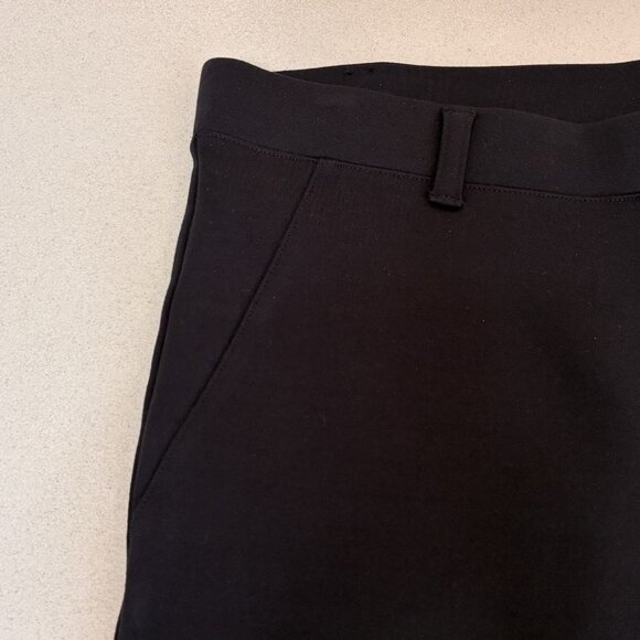 Quince Ultra Stretch Ponte Straight Leg Pants Black Women’s Large Pull On Office - Picture 6 of 7